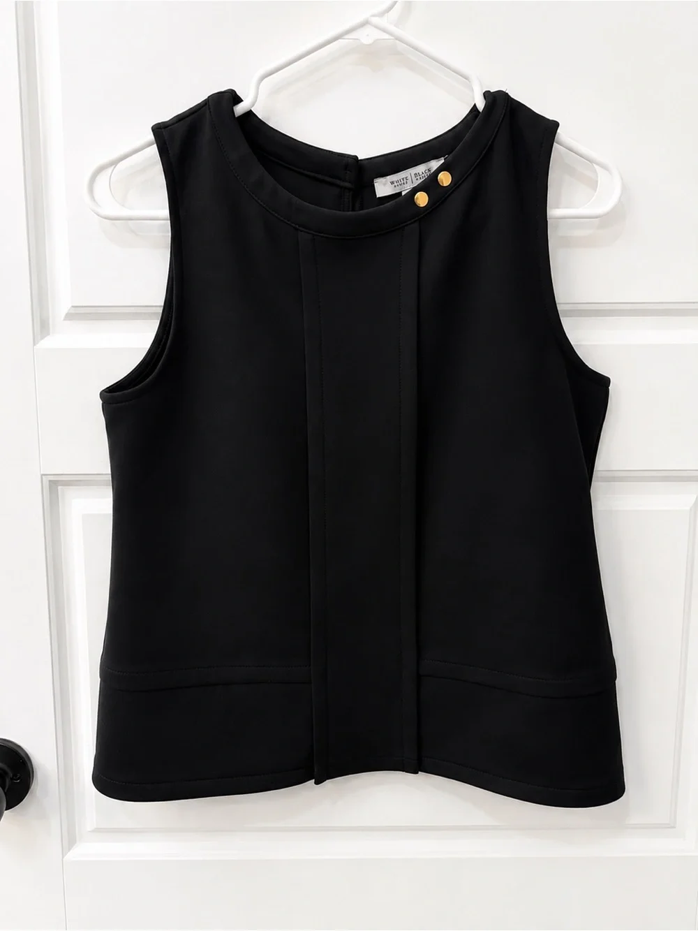 White House Black Market Black Ponte Shell with Gold Snap Detail